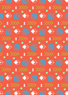 红色几何图案无缝背景