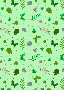 清新绿植图案背景