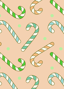 圣诞糖果图案背景图