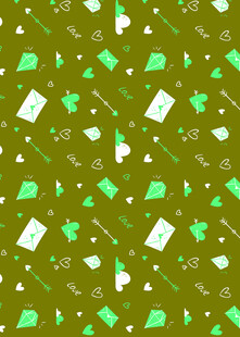 绿色清新几何图案背景图