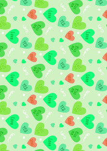 绿色心形图案背景纹理