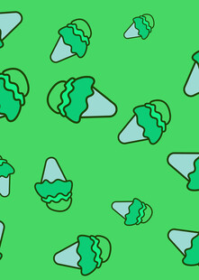 绿色冰淇淋图案背景