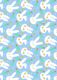 可爱兔子图案背景设计