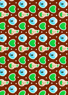 多彩卡通图案无缝背景