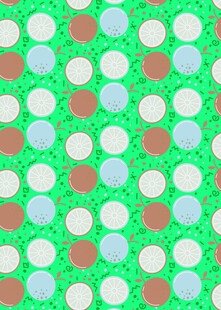 绿色波点图案背景