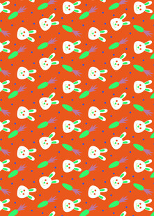 橙色底圣诞元素图案