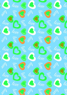 清新心形图案背景纹理