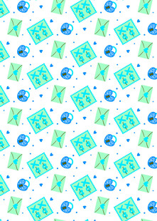 清新几何图案背景纹理