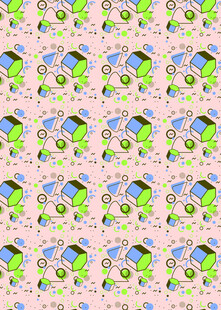 多彩卡通图案背景纹理