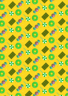 绿色几何图案无缝背景