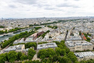 巴黎城市景观鸟瞰图