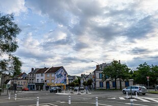 欧式小镇街景风光