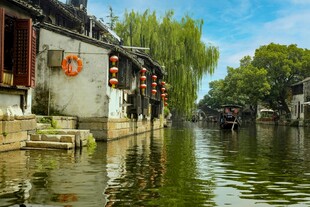 江南水乡古河道风景