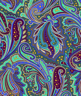 多彩佩斯利花纹图案