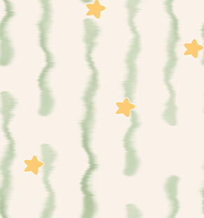 淡绿底星星波浪纹图案