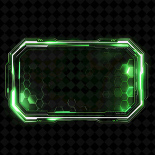 绿色科幻边框背景图