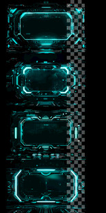 炫酷科技风透明界面元素