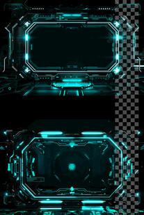 科技感炫酷蓝色未来界面
