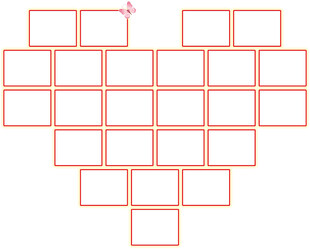 心形方块图案设计
