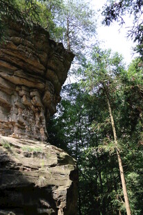 山林间的古老岩石景观