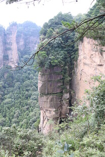 奇峰耸翠的山林景观