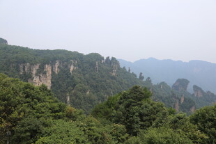 壮丽山峦间的葱郁景致