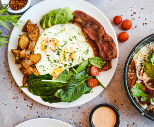 美味西式早餐拼盘