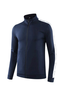 深蓝色立领长袖上衣