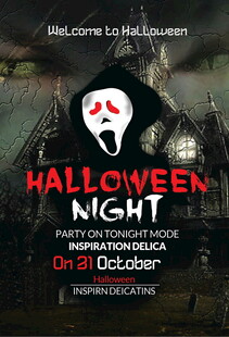 万圣节之夜恐怖派对海报