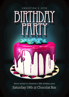 生日派对创意蛋糕海报