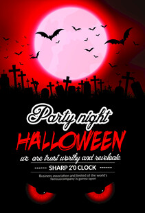 万圣节夜晚恐怖场景