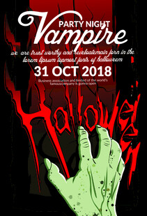 吸血鬼万圣节活动海报
