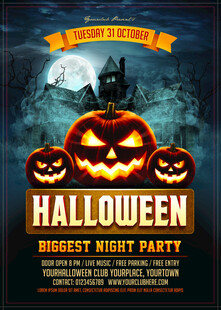 万圣节恐怖派对海报