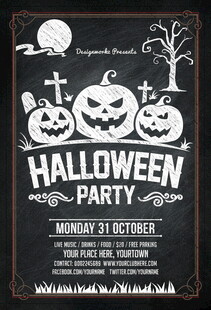 万圣节派对宣传海报