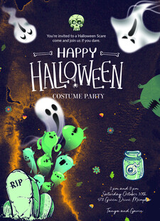 万圣节主题装饰插画