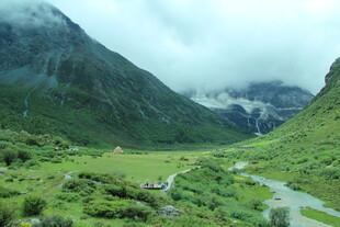 山间绿野溪流美景