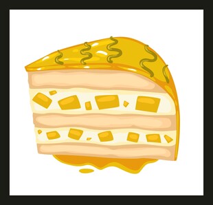 美味多层水果夹心蛋糕