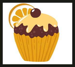 美味装饰纸杯蛋糕