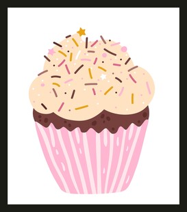 粉色纸杯蛋糕甜蜜诱人