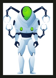 科幻风智能机器人形象