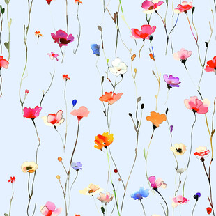 缤纷花卉图案清新视觉盛宴