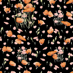 花卉图案背景色彩绚丽