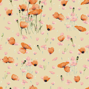 手绘花卉图案背景