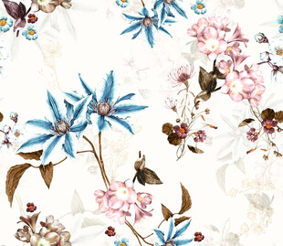 花卉图案柔美自然风