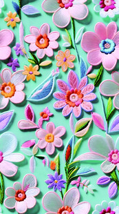 缤纷花卉图案清新视觉盛宴