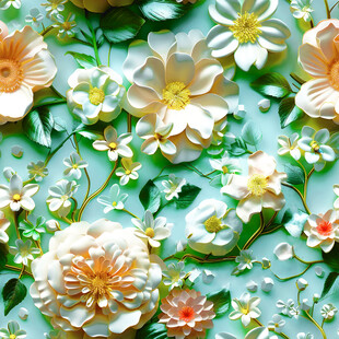 立体花卉装饰图案