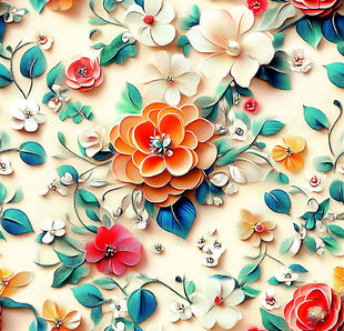 精美花卉图案纹理背景