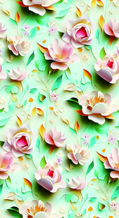 梦幻花卉图案背景