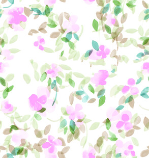 粉色花卉水彩图案背景