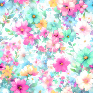 缤纷花卉图案背景
